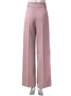 センタープレスワイドタックロングパンツ