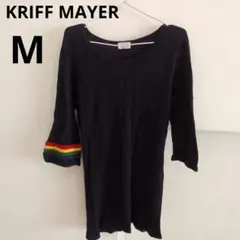 メンズ 七分 トップス カットソー レインボー 古着 M KRIFF MAYERのサムネイル