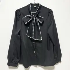 ブラウス 長袖 ボウタイ