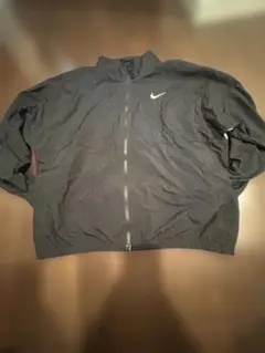 BIG Nike ナイロンジャケット ブラックy2k アメカジ　でかロゴ　ナイキ