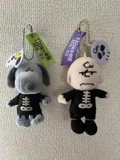USJ スヌーピー＆チャーリー キーチェーン&クリップセットハロウィン 2023