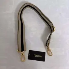 L'Appartement ベージュ ブラック ストラップ