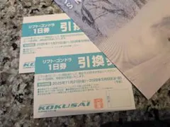 札幌国際スキー場 リフト・ゴンドラ 1日券引換券2枚　即日発送☆