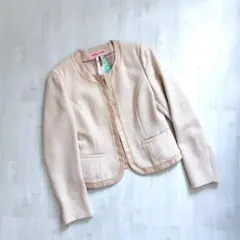 【美品】ノーカラーツイードジャケット セレモニー 入学式 卒業式　9号