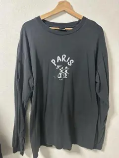 バンクシー　ロゴ長袖カットソー