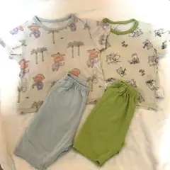 ユニクロ　半袖パジャマ 2点　80 こぐまちゃん　ぞうくんのさんぽ まとめ売り