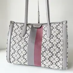 【極美品】kate spade スペード フラワー ジャカード トートバッグ