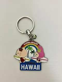 【新品タグ付き】ハローキティu0026マイメロディ ハワイ限定キーホルダー ぬいぐるみ ハワイ限定 日焼けマイメロ＆クロミウクレレキーホルダー ガングロ