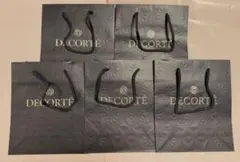 DECORTE ショップ袋 ブラック5枚セット