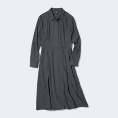 UNIQLO ソフトフランネルフレアワンピース(丈短め)