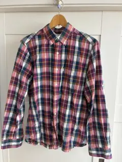 AIGLE（エーグル）メンズ 綿シャツ Mサイズ 春色のサムネイル