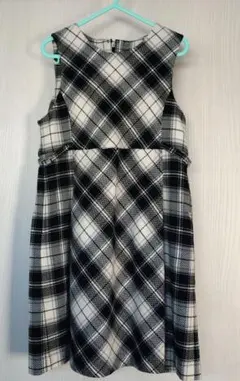 KUMIKYOKU FAM. チェック柄ノースリーブワンピース 120