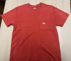 DANTON レッド ポケット付きTシャツ
