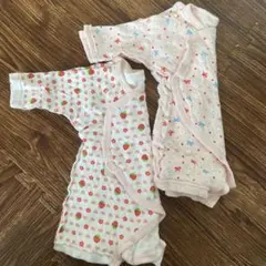 ロンパース 60-70cm 花柄・ドット柄