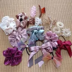 ヘアゴム　ヘアクリップ　シュシュ　まとめ売り