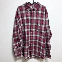 【90s❗️】J.CREW チェック ネルシャツ XL 巨人タグ リネン100%