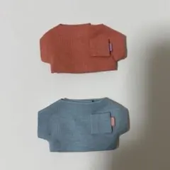 タグ付きTシャツ　オレンジ　水色　2点セット