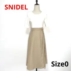 新品 SNIDEL トレンチドッキングニットワンピース 5972