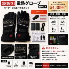 【訳あり】電熱グローブ M 防寒 バイク 自転車 作業用