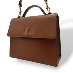 renoma レノマ 2WAY レザー ハンドバッグ ショルダーバッグ 茶色