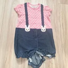 MIKI HOUSE ミキハウス　うさぎ　半袖ロンパース 80cm