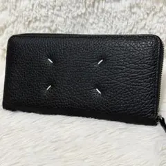 【未使用】メゾンマルジェラ 長財布 4ステッチ ラウンドファスナー ブラック 黒 メゾンマルジェラ 長財布 財布 メンズ レディース 4 ステッチ