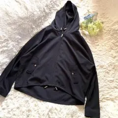 Any sis フーディショートブルゾン 裾ドロスト ゴールド金具