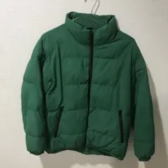 緑色ダウンコート ジッパー付き