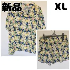 新品 未使用 ユニクロ プリンセスタムタム パジャマ ショートパンツ XL 紺色のサムネイル