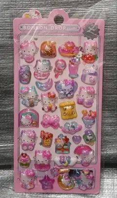 新品未使用　立体シール　ぷっくりシール　一部蓄光　キティ