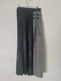 【Radrista】ブラック/チェック柄 ロングスカート Mサイズ