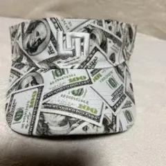 美品❗️ラウドマウス１００ドル紙幣柄 ゴルフ サンバイザー 総柄
