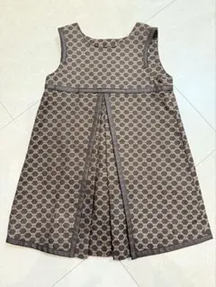 80 CELINEセリーヌ　ベビー　ワンピース　フォーマル　マカダム柄