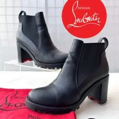 ルブタン　サイドゴア　ショートブーツ　ブーティ　ハイヒール　厚底　35