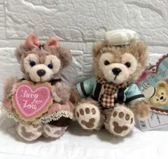 バレンタイン・スウィートダッフィー&シェリーメイぬいぐるみストラップ2体セット