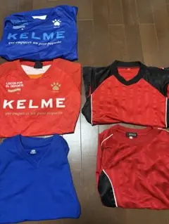 サッカーの半袖ユニフォーム5点