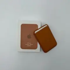 新品　純正互換品-MagSafe対応 レザーウォレット サドルブラウン