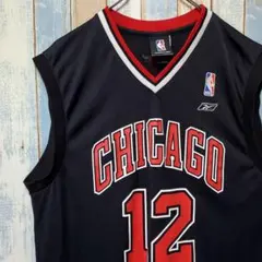 1764☆リーボック☆ＮＢＡブルズ☆タンクトップ☆チームロゴプリント☆Ｍサイズ 1764☆リーボック☆NBAブルズ☆タンクトップ☆チームロゴプリント