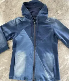 七分袖　ジッパー付きフード パーカー　NICOLE CLUB サイズ46