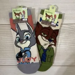 【新品未使用】 ズートピア ジュディ・ニック靴下 2足セット ソックス