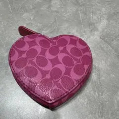 coachコーチ　 ピンクハート型コインケース