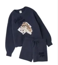 ジェラートピケ シーズージャガードプルオーバー＆ベビモコショートパンツセット