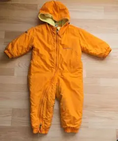 mont-bell フード付きジャンプスーツ 95cm未満 オレンジ つなぎ