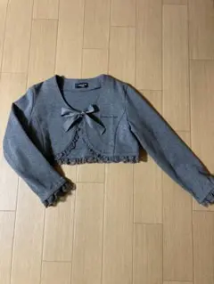 ボレロ　カーディガン　女の子　120 コムサ　グレー　フォーマル