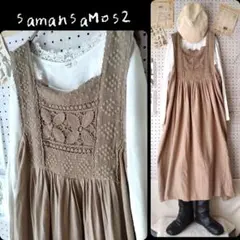 みくちょこ様専用★サマンサモスモス レースワンピース エプロンワンピ SM2