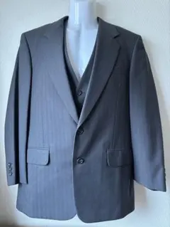 メンズ　紳士用　ビジネススーツ　ベスト付　3点セット　M グレー　秋　冬　営業