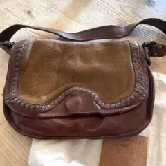 CAMPOMAGGI ブラウンレザーショルダーバッグのサムネイル