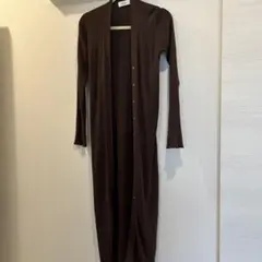 ミラオーウェン　リブニットカーディガン