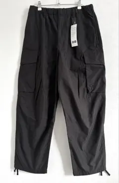 新品 UNIQLO U ワイドフィットパラシュートカーゴパンツ BLACK M