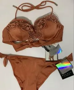 匿名発送⭐︎ 未使用♡ ANNEBRA アンブラ　オレンジレース　ビキニのサムネイル
